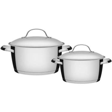 Imagem de Jogo de Panelas Inox Tramontina Allegra 2 Peças Indução 