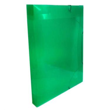 Imagem de Pasta Aba Elástico Organizadora Oficio 30mm Polibras - Dello, Verde