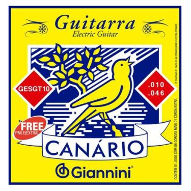 Imagem de Encordoamento Guitarra Giannini Canário GESGT10 Aço 0.010