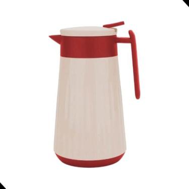 Imagem de Garrafa termica Plastic 1 litro Class home luxo, Vermelho