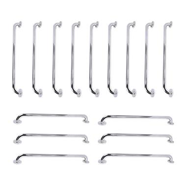 Imagem de Barra de Apoio 70cm Inox Kit 15 Unidades Cadeirante Idoso Gestante Casa Acessibilidade Casa Banheiro Box Seguro Escada Resistente Suporte Corrimao