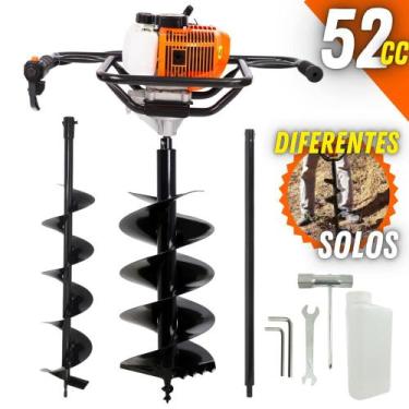 Imagem de KIT Perfurador de Solo Vulcan VPS520-S Broca 80x15cm + Extra Kawashima