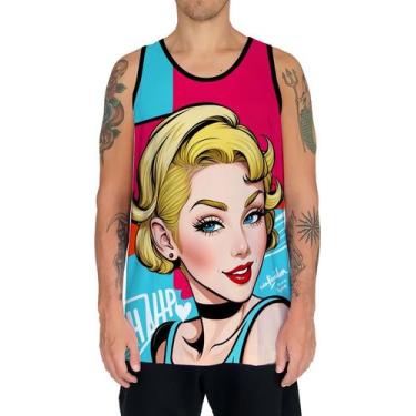 Imagem de Camiseta Regata Tshirt Estampa Mu.lher Loira Pop Art Moda 6 - Enjoy Sh