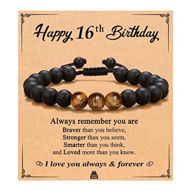 Imagem de UNGENT THEM Pulseira de feliz aniversário para meninos e homens, 10 11 12 13 14 15 16 17 18 19 20 21 anos de idade para meninos e adolescentes, 5.5' to 11' inches, Aço inoxidável, Sem Pedra Preciosa
