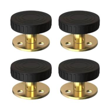 Imagem de FytStycale Rolhas de cabeceira, 4 peças, fixador, fácil instalação, protetor de parede, estabilizadores de cabeceira para sofás-camas, Altura 33 a 40mm