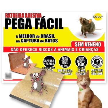 Imagem de Ratoeira Placa Adesiva De Papel Cola Armadilha Rato 100 Unid - Colly | Monitoramento de Pequenos Insetos
