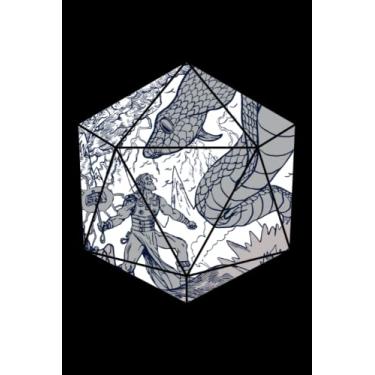 Imagem de Odín vs. Serpiente de Midgard D20 - Cuaderno De Mitología Nórdica: Notebook DIN A5 (6x9) para entusiastas de rol y fanáticos de RPG de pluma y papel ... y días de semana para la función del diario