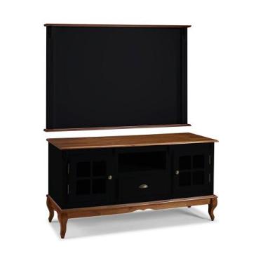 Imagem de Conjunto Rack 60811 + Painel 50513 para Sala Pés Luiz XV 1 Gaveta 2 Po