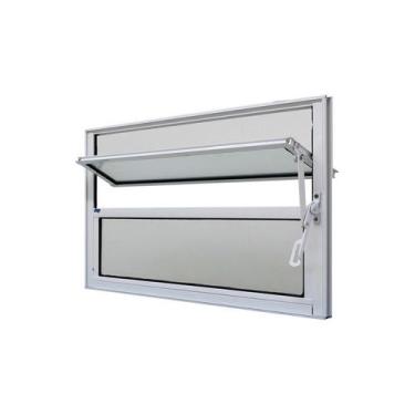 Imagem de Janela Basculante em Alumínio Branco Duraline Fix 40x60x3cm 2 Folhas J