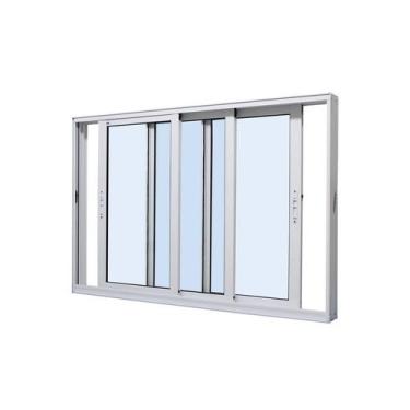 Imagem de Janela de Correr em Alumínio Branco Perfecta Max 100x200x11,8cm 3 Folh