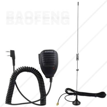 Imagem de Antena Nagoya UT-106UV Com e Mini Microfone PTT Original  - Lellis Roc