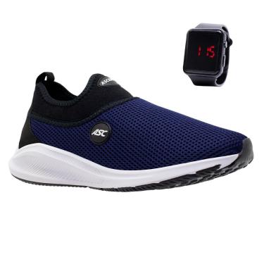 Imagem de Tênis Masculino Gmm Shoes para Caminhada Academia Sem Cadarço + Relógio-Masculino