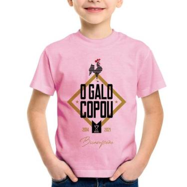 Imagem de Camiseta Infantil O Galo Copou! - Foca na Moda, Rosa bebê, 6