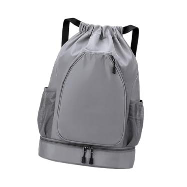Imagem de Colaxi Mochila de tênis, mochila esportiva, bolsa multifuncional de badminton com compartimento de sapatos para squash raquet badminton racquet, Cinza