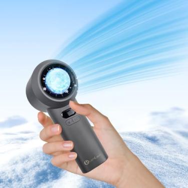 Imagem de lomitech Ventilador portátil, ventilador pessoal recarregável com visor digital viagem ao ar livre casa essencial, preto