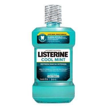 Imagem de Antisséptico Bucal Listerine Cool Mint Refrescância Intensa Sabor Hortelã 500ml Leve Mais Por Menos