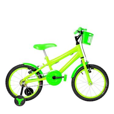 Imagem de Bicicleta Infantil Aro 16 Alumínio Colorido Verde Claro