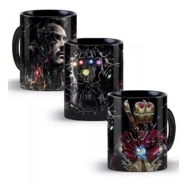 Imagem de Caneca Colorida Homem De Ferro Nerd Marvel Vingadores Thanos - Loja Di
