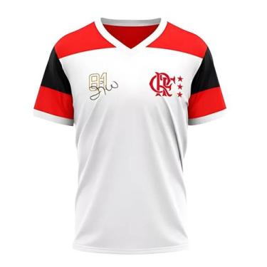 Imagem de Camisa Flamengo Masculina Zico 81 Branca Oficial Licenciada - Brazilin