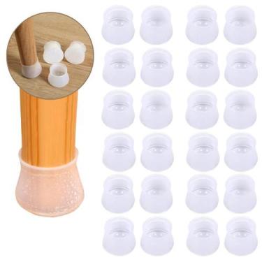 Imagem de 24 Un Protetor De Pé Cadeiras Mesas Móveis Apoios Silicone - Protetor 