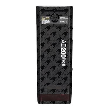 Imagem de Para Godox AD200 Pro II Câmera de Bolso Flash Estroboscópica Skin Vinil Wrap Filme Protetor Protetor Revestimento Acessórios de Fotografia AD200 Pro II (Plover Preto)