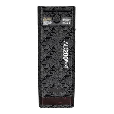 Imagem de Para Godox AD200 Pro II Câmera de Bolso Flash Estroboscópica Película de Vinil Película Protetora Protetor Revestimento Acessórios de Fotografia AD200 Pro II (Onda Preta)