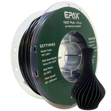 Imagem de Filamento de impressora 3D PLA+ de alta velocidade de 2,85 mm, filamento de impressão 3D PLA rápido, precisão dimensional +/- 0,03 mm, carretel de 1 kg (preto)