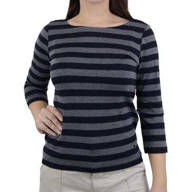 Imagem de Blusa Feminina Gatos e Atos Listrada  Escura-Feminino