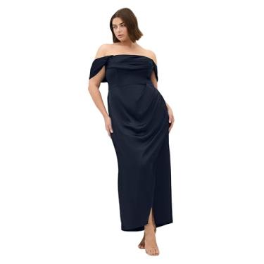 Imagem de City Chic Vestido feminino plus size - Forbidden Love Maxi, Azul marino, 52