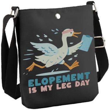 Imagem de Autism Mom Gift Special ED Teacher Therapy Gift Duck Goose Lover Gift Elopement Is My Leg Day Bolsa transversal, Elopement Cb