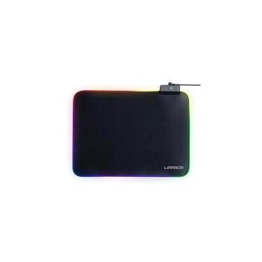 Imagem de Mousepad Gamer Warrior Cronos, RGB, 360x260mm, USB, Flexivel, Base Emborrachada, Preto - AC333