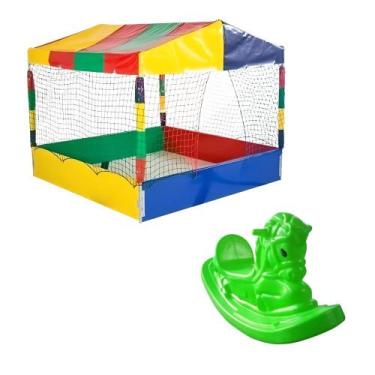 Imagem de Piscina de Bolinhas Quadrada 1,50m Nacional + Gangorra 1 Lugar - WEBER