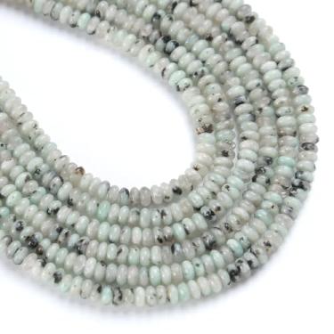 Imagem de 150 peças 2 x 4 mm natural tianshan azul jaspers pedra Rondelle contas de disco de ábaco contas de pedra redonda solta espaçador pedra preciosa para pulseira faça você mesmo colar joias