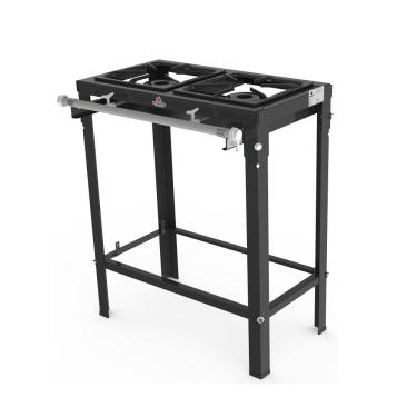 Imagem de Fogão a Gás Baixa Pressão Com Pés em Aço Carbono E 2 Queimadores Simples Pms-200 - Progás