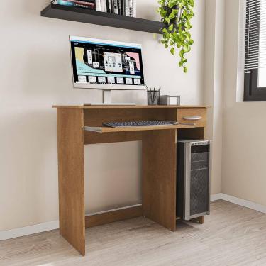 Imagem de Escrivaninha Politorno Siena 2 Gavetas MDP Pintura UV Base Teclado Compacta