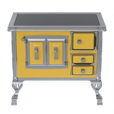 Imagem de Fogão a Lenha GII N 1 Sec Xviii Premium Amarelo Saida Esquerda