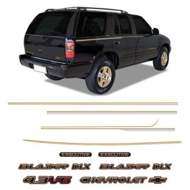 Imagem de Kit Faixa Blazer Dlx Executive 1999 4.3 V6 Adesivo Dourado - SPORTINOX