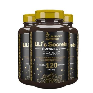 Imagem de Omega Mulher 3 6 9 Femme Linhaça Borragem Primula 3x120cáps - Alisson 