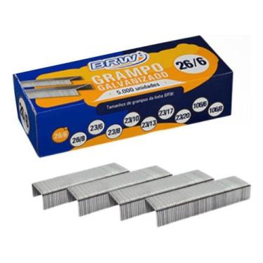 Imagem de Grampo para Grampeador 26/6 Galvanizado 5000un - BRW