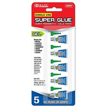 Imagem de Cola de Super Gel BAZIC, 5-count (0.5g Each), 1-Pack