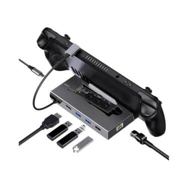 Imagem de Estação De Acoplamento USB C Para Steam Deck Nintendo Switch M2 SSD 4K