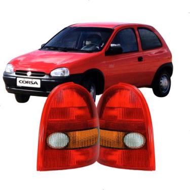 Imagem de Par Lanterna Traseira Corsa 2p 94 a 99 Tricolor Le Ld - RENOV