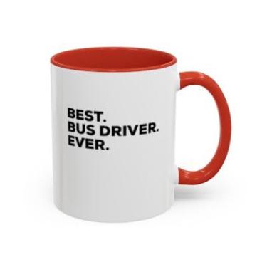 Imagem de Caneca de café com destaque para motorista de ônibus – Ideia de presente engraçada para motoristas de ônibus – Ideia de presente de aniversário e Natal (vermelho, 325 ml)