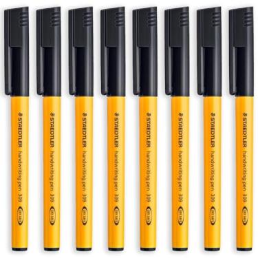 Imagem de STAEDTLER Caneta de escrita manual 309 - ponta de 0,6 mm - pacote com 8 canetas - tinta preta