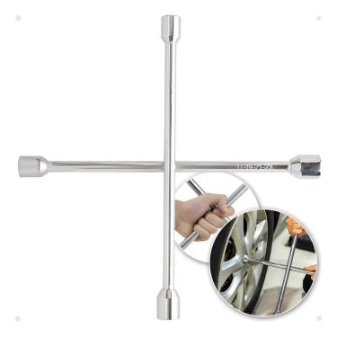 Imagem de 2X Chave De Roda Tipo Cruz 17-19Mm 21-23Mm Profissional 4 Bo