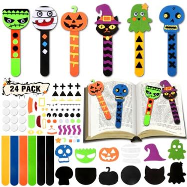 Imagem de Letapapa Halloween DIY Bookmarks, 24 Pack Arts and Crafts for Kids 4-12, Party Favors, Activities Kit for Boys Girls, Goodies Bag Stuffers