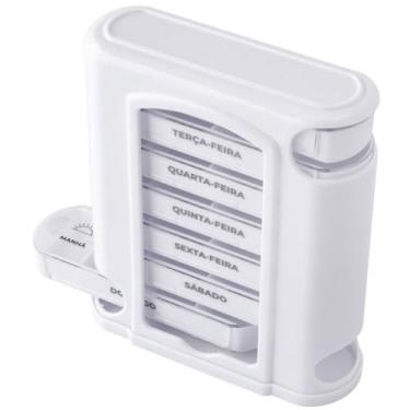 Imagem de Porta ReméDio Comprimido CáPsulas Smart Medicamento Estojo(Branco)