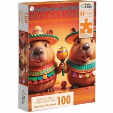 Imagem de Pais & Filhos - Quebra-Cabeça, 100 Peças, Capivaras Mexicanas