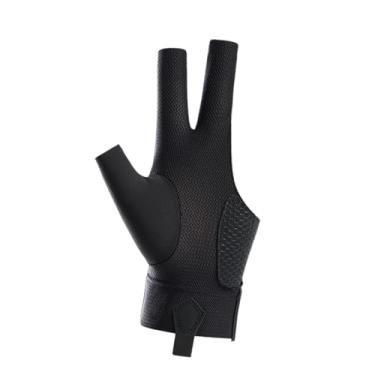 Imagem de Colaxi Luvas de Bilhar de 3 Dedos 9x18 Cm Luvas Universais Estáveis ​​para Manuseio de Tacos de Sinuca