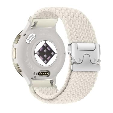 Imagem de Pulseira de nylon elástico trançado compatível com Garmin Venu 3S 2S/Vivoactive 4S/Vivomove 3S/Forerunner 255S/Forerunner 265S, pulseira esportiva elástica macia de 18 mm de liberação rápida para